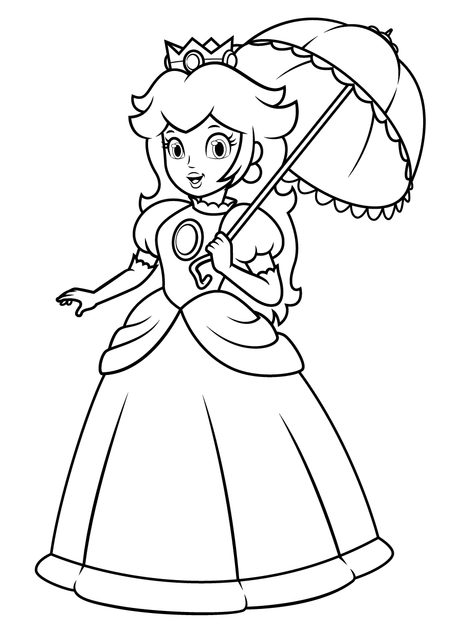 Princess Peach With Umbrella