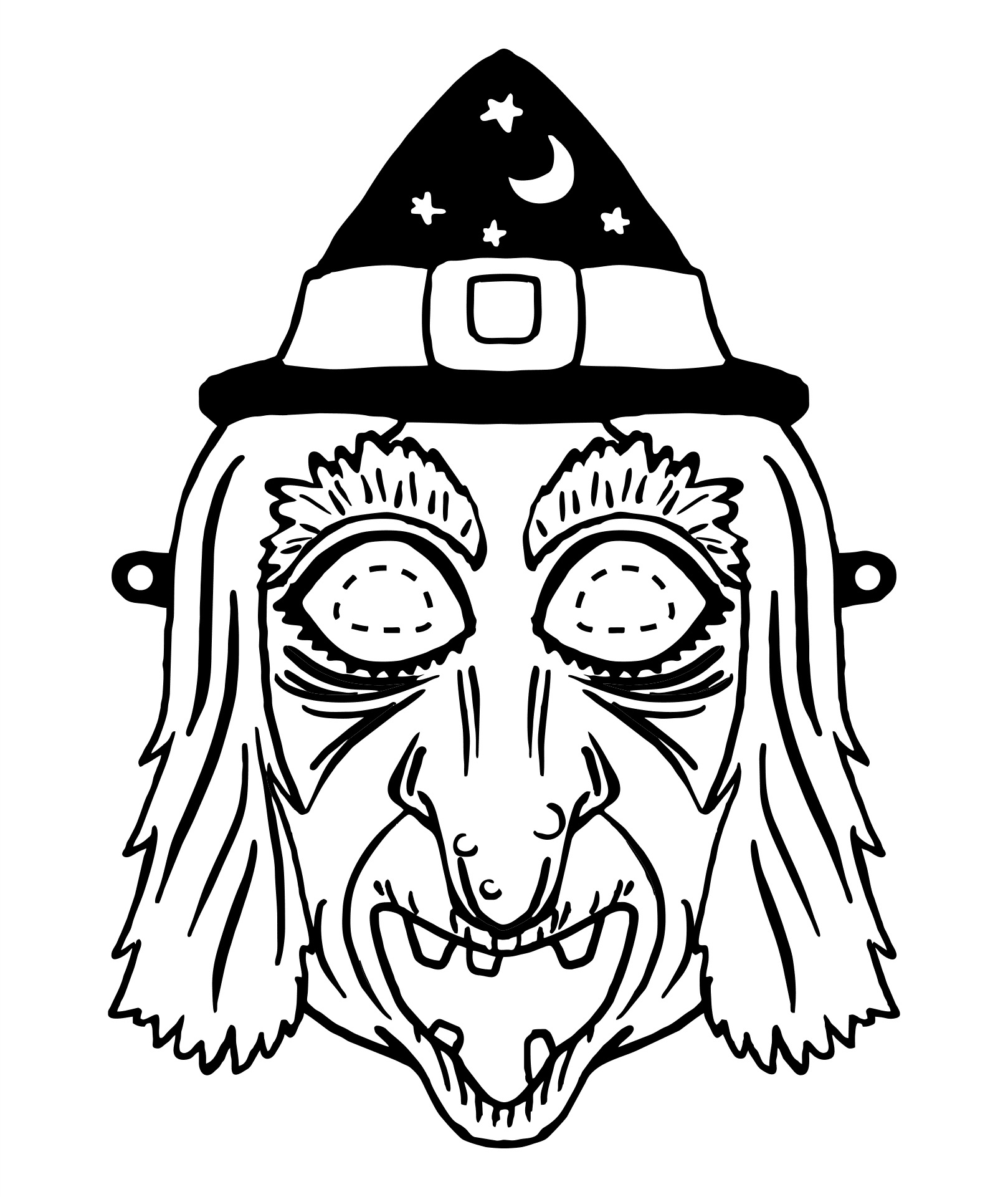 Print And Color Halloween Masks Coloring Page