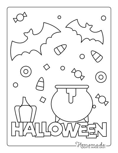 Printable Cauldron Coloring Page