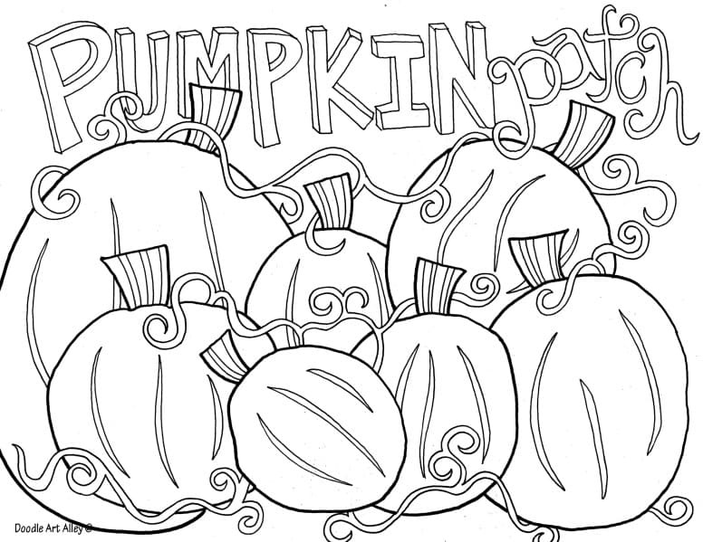 Printable Image of Pumpkin Patches