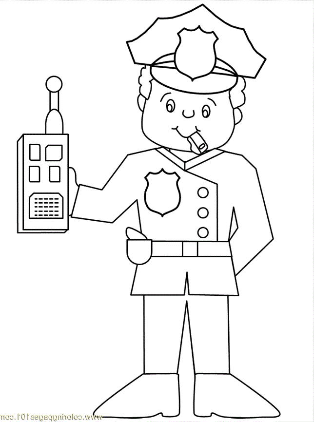 Printable Police Coloring Page