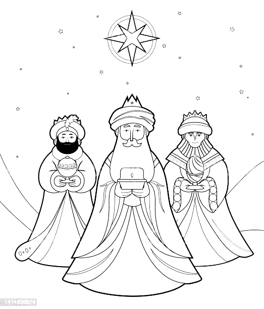 Printable Religious Christmas Image For Children Coloring Page