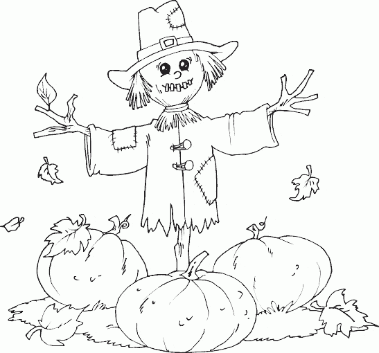 Pumpkin Scarecrow Image For Children