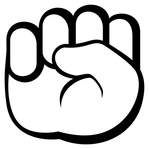 Raised Fist Emoji For Kids