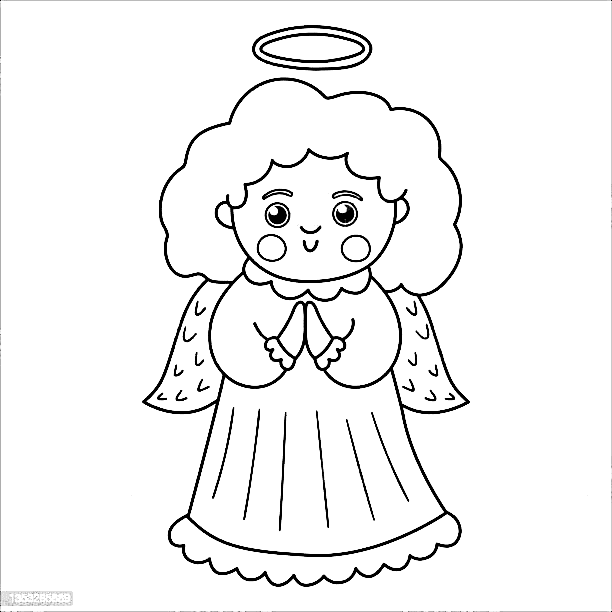 Religious Christmas Picture Coloring Page