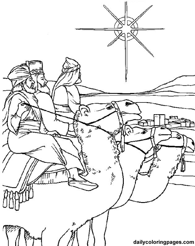 Religious Christmas Printable Coloring Page
