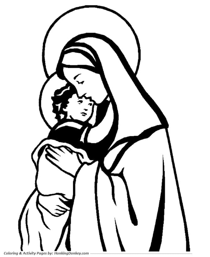 Religious Cute Coloring Page