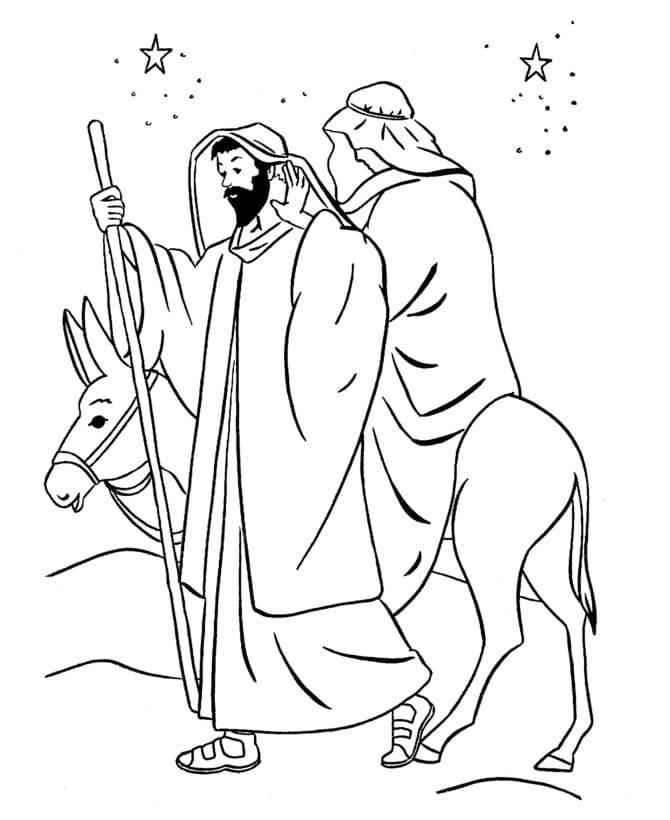 Religious Sweet Image Coloring Page