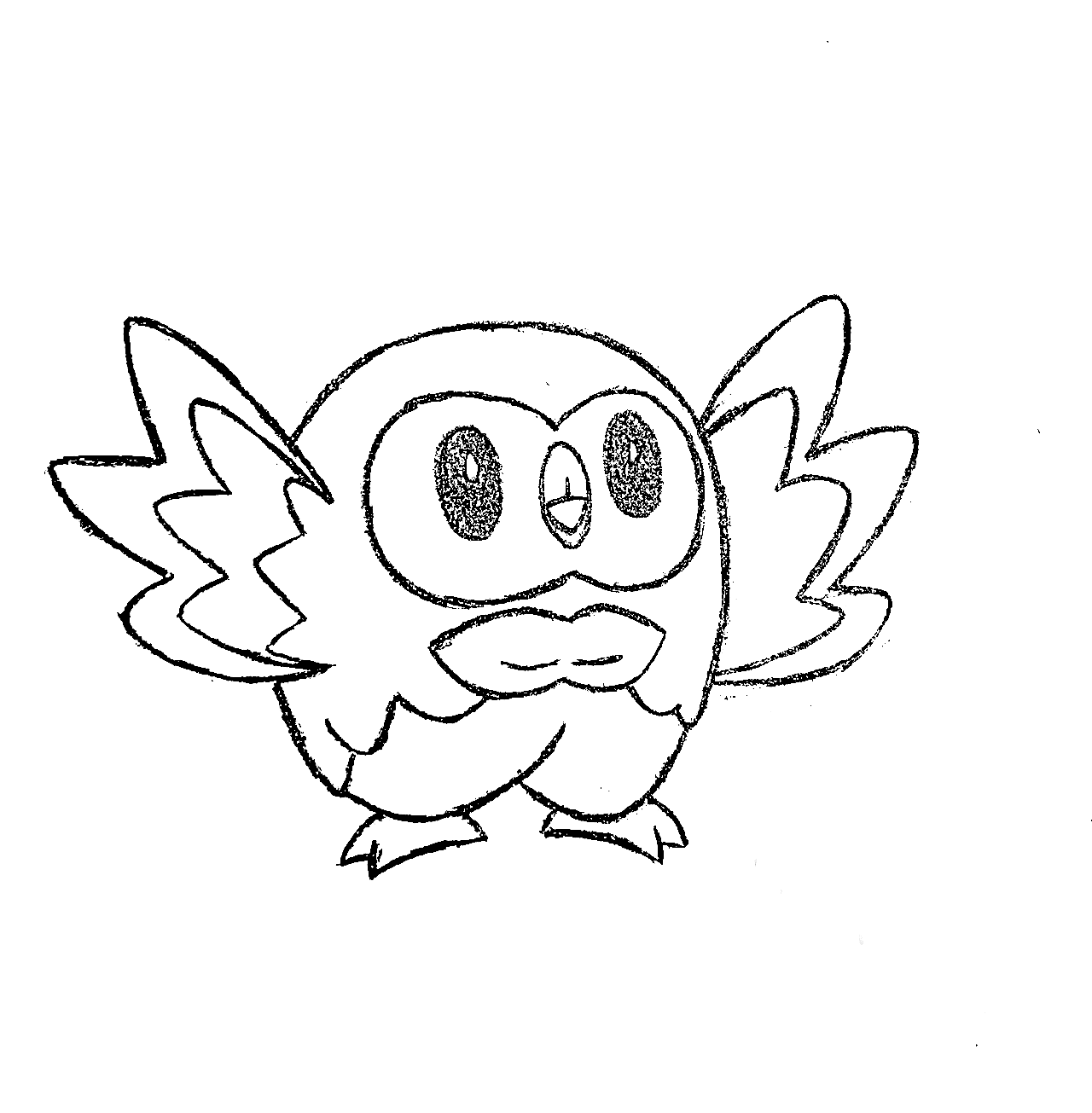 Rowlet Sweet Drawing For Kids