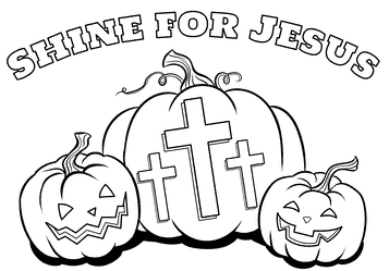 Shine for Jesus Christian Halloween Coloring Sheet