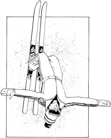 Ski Fly Image Coloring Page