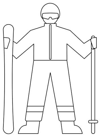 Skier Drawing Image