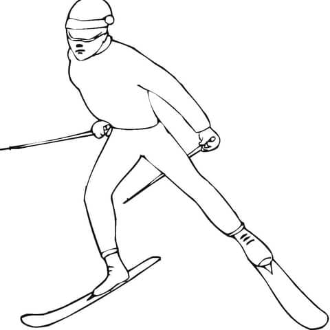 Skier Drawing