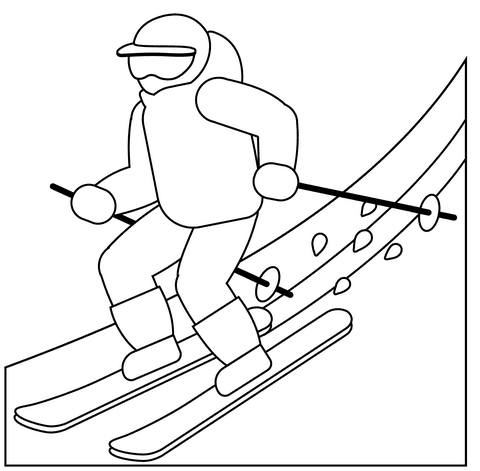 Skier Emoji For Kids Image