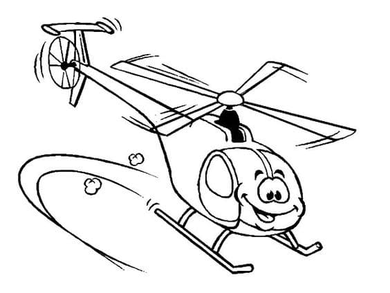 Smiling Helicopter Image For Kids