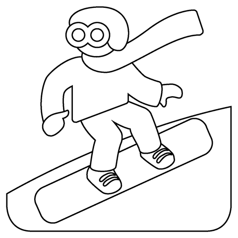Snowboarder Emoji For Children