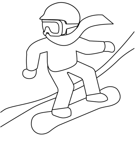 Snowboarder Emoji For Kids