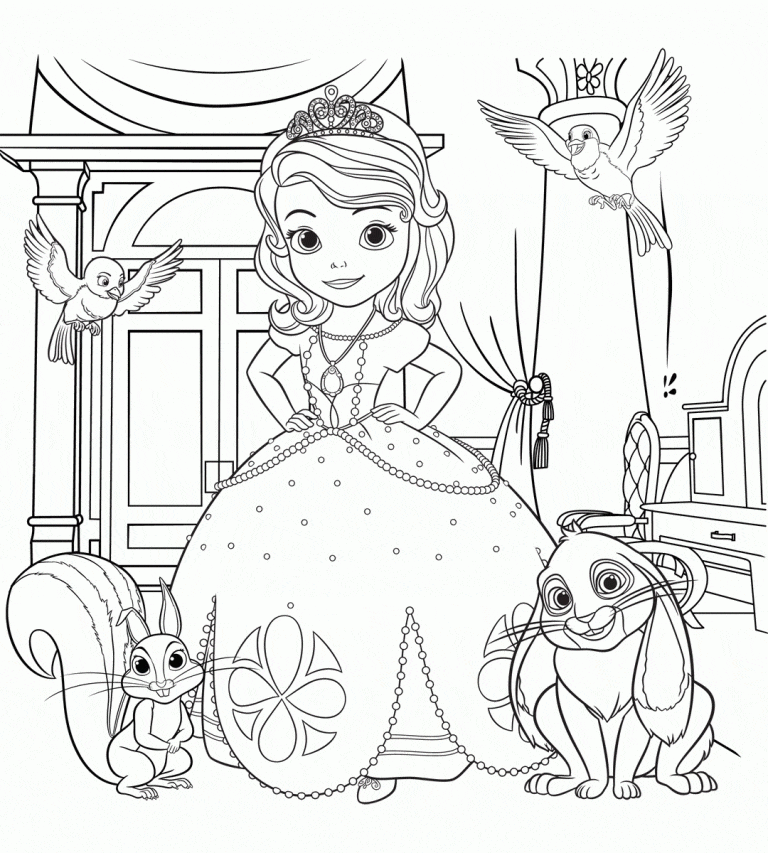 Sofia The First Coloring Printable Pictures