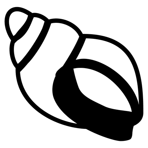 Spiral Shell Emoji Image For Children Coloring Page