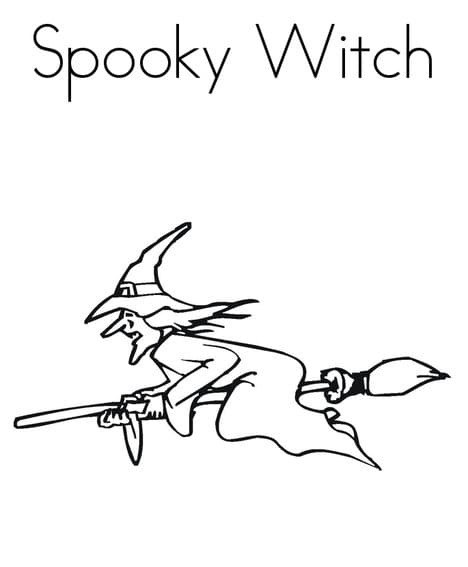 Spooky Witch Image For Kids