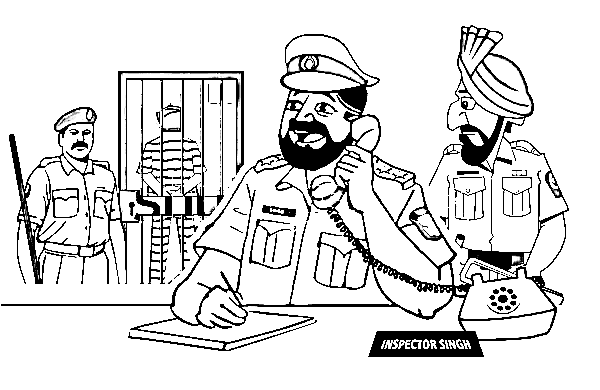 Station Police Image For Kids Coloring Page