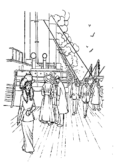 Sweet Titanic For Kids Coloring Page