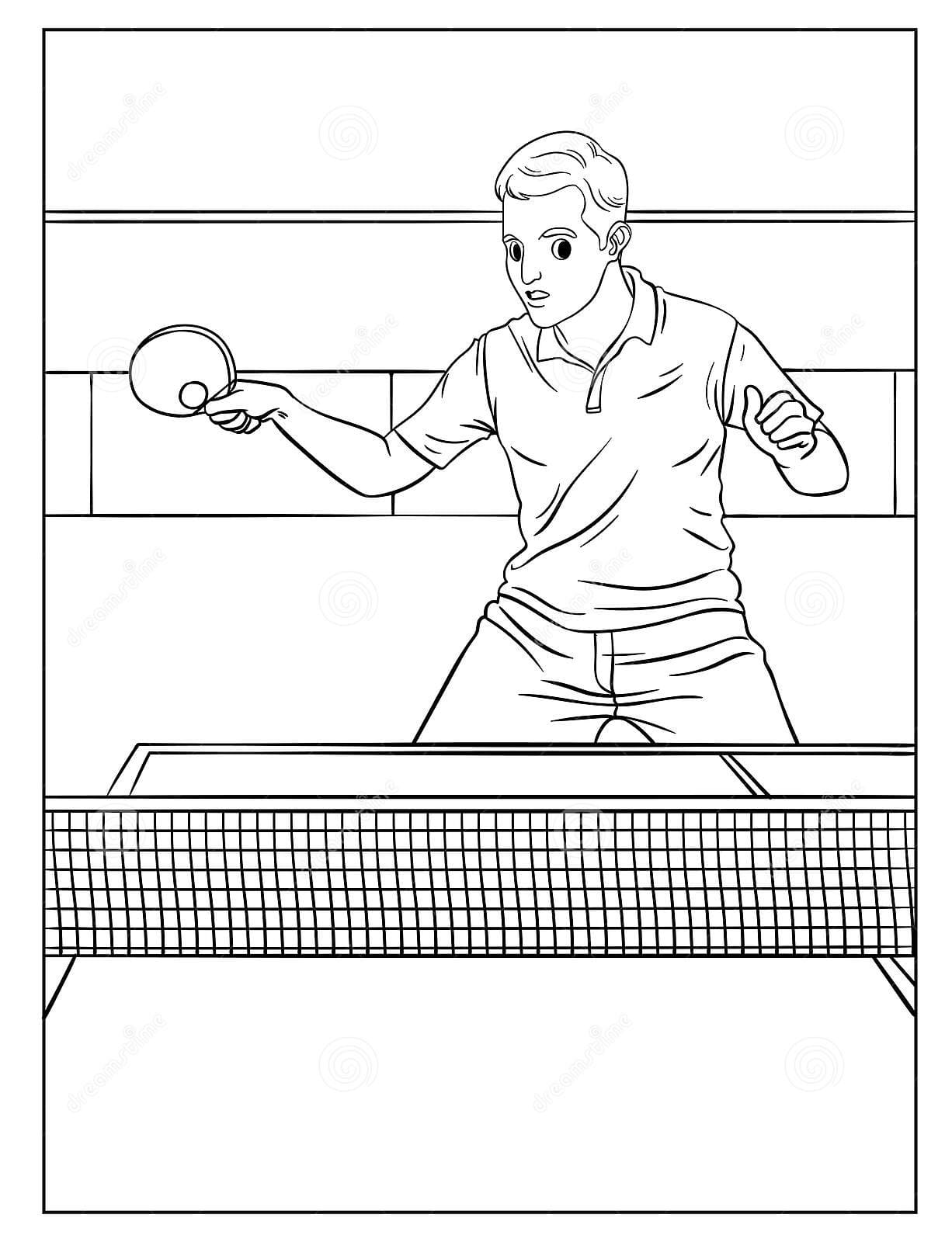 Table Tennis Coloring Book For Kids