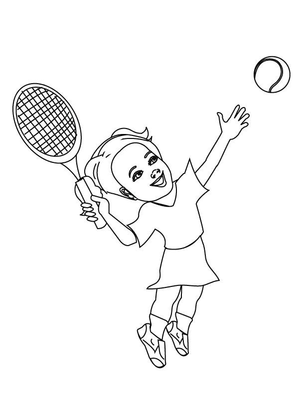 Tennis Sweet Coloring Page