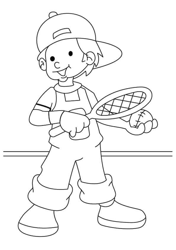 The Boy Playing Tennis Image