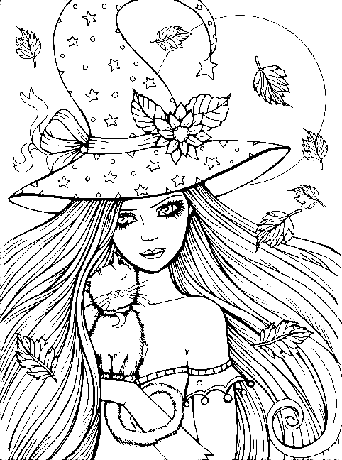 The Girl Cute Coloring Page