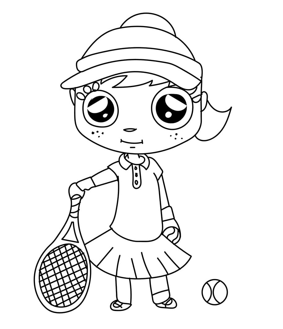 The Little Girl With Tennis Racket