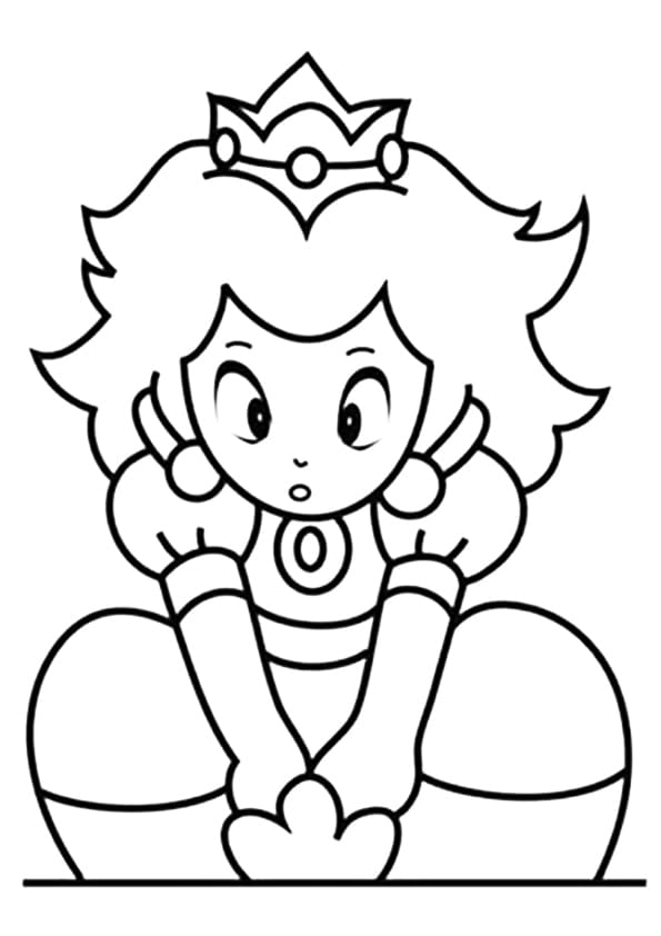 The Princess Peach Sitting For Kids