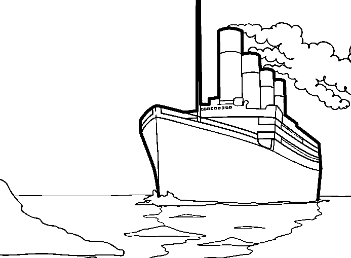 Titanic For Children Picture Coloring Page