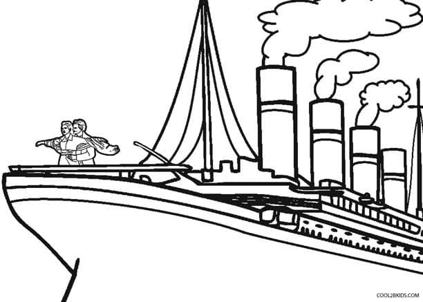 Titanic For Kids Image Coloring Page