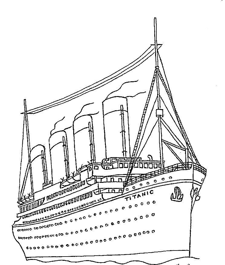 Titanic Image For Children Coloring Page