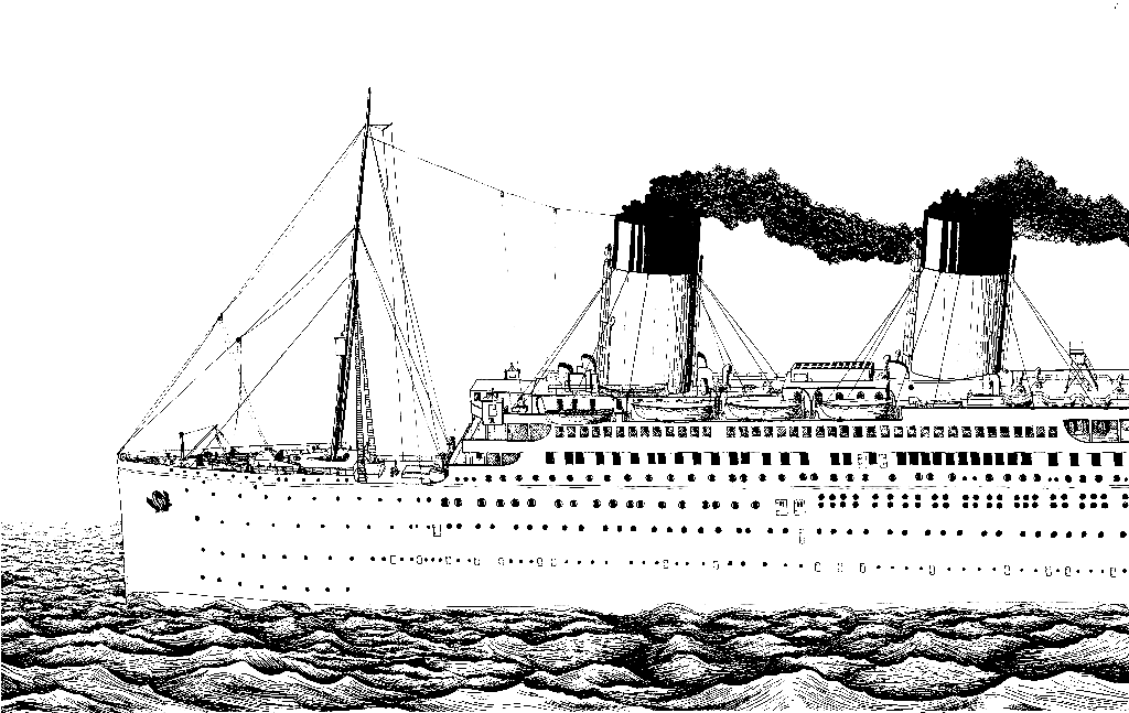 Titanic Lovely Image Coloring Page