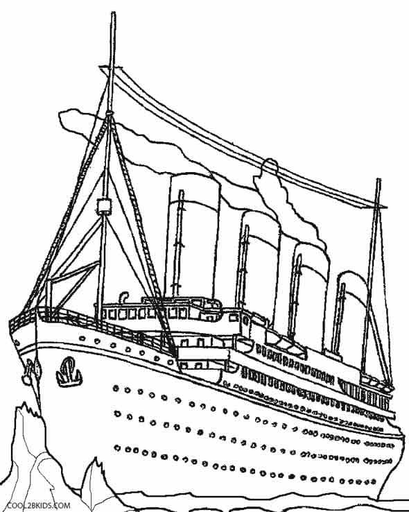 Titanic Painting For Kids Coloring Page