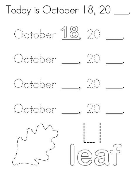 Today Is October For Children Image