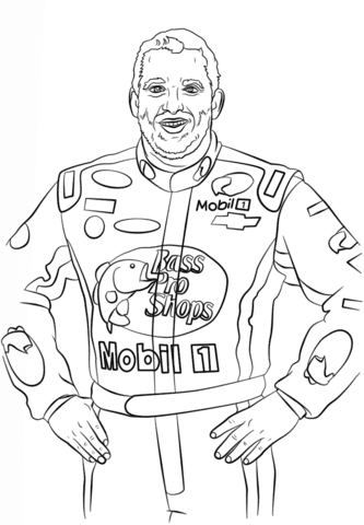 Tony Stewart Image For Kids Coloring Page