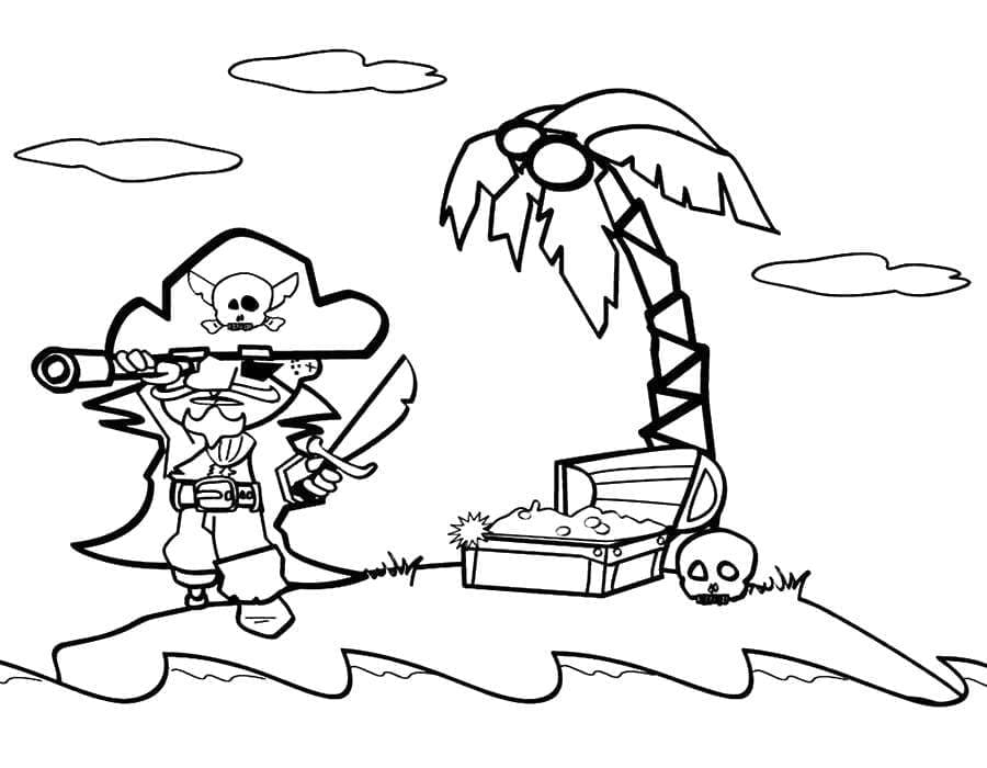 Treasures Under Reliable Protection Coloring Page