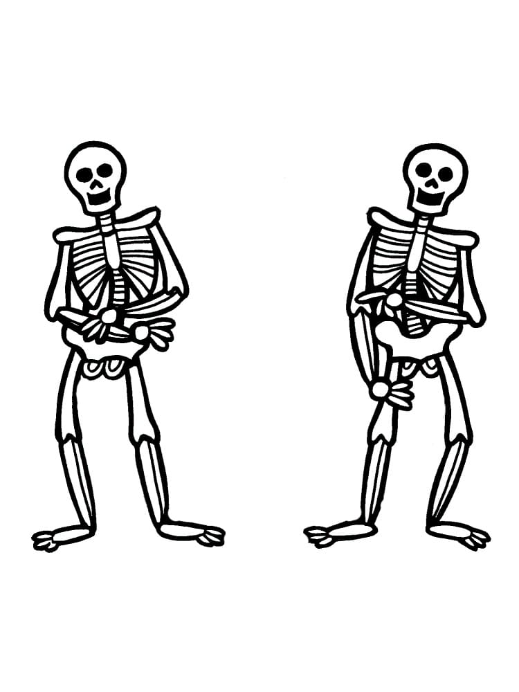 Two Skeletons Halloween Image