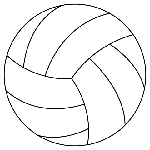 Volleyball Ball For Children Coloring Page