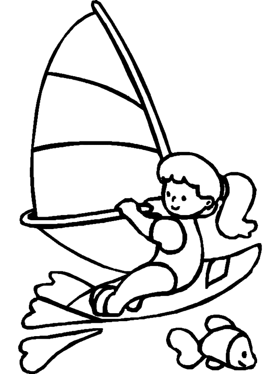 Water Sports Drawing Image