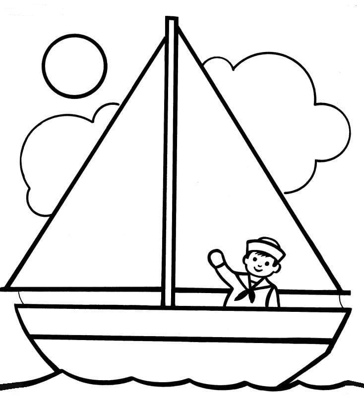 Water Sports Sailing Image Coloring Page