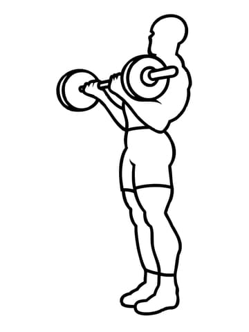 Weight Training Workout Coloring Page