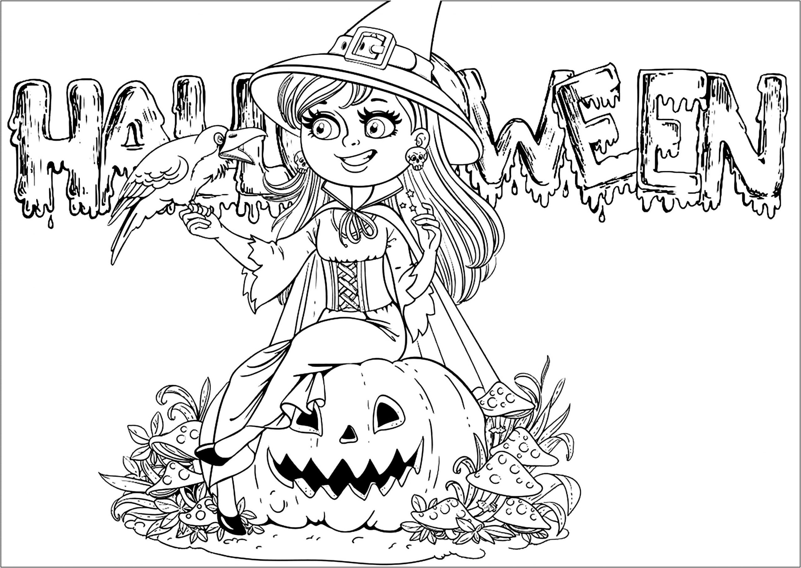 Witch And Halloween Text For Children