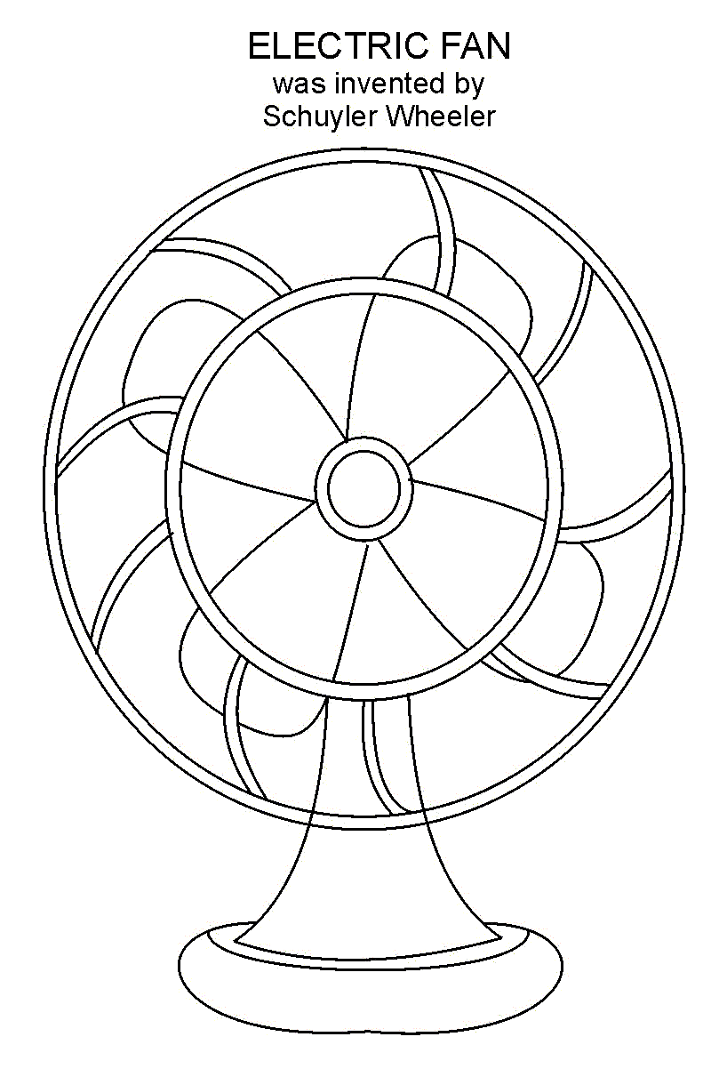 Printable Fan Coloring Page