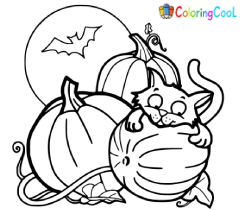 Halloween Cat Coloring Pages