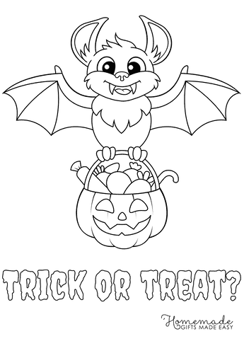 Hall Trick Or Treat Image Coloring Page