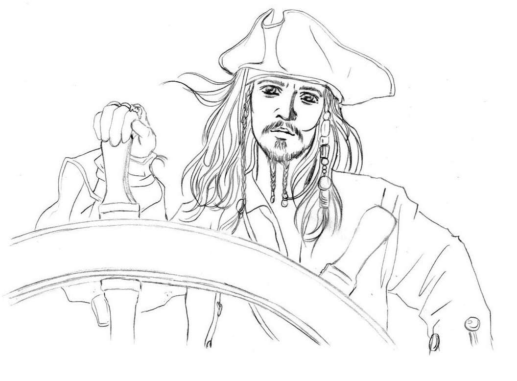 Jack Sparrow Coloring Page